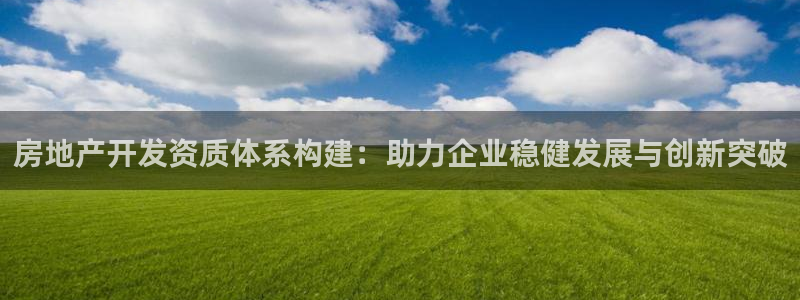 新宝5平台登录注册：房地产开发资质体系构建：助力企业稳健发展