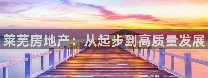 新宝5分彩：莱芜房地产：从起步到高质量发展