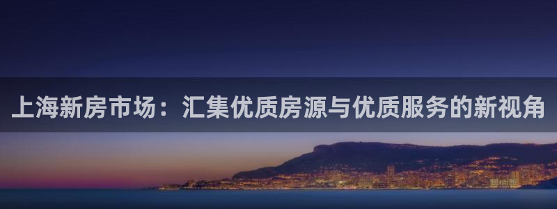 新宝5主管：上海新房市场：汇集优质房源与优质服务的新视角