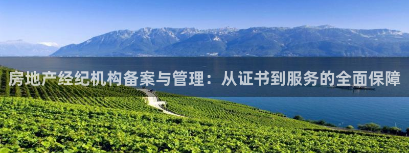 新宝5登录地址：房地产经纪机构备案与管理：从证书到服务的全面