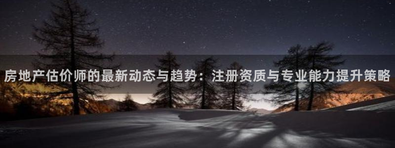 新宝5骗术：房地产估价师的最新动态与趋势：注册资质与专业能力