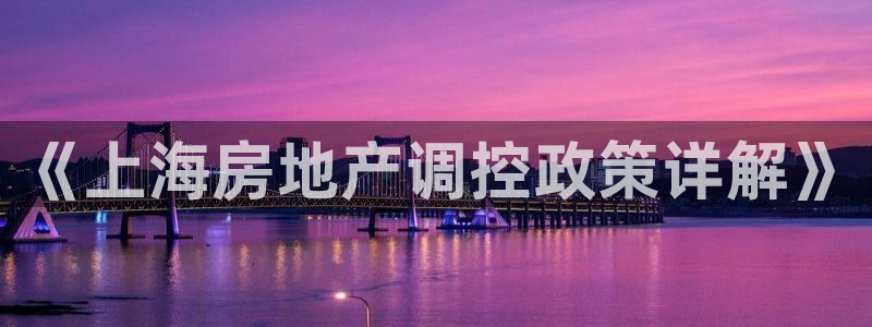 新宝5褚74OOO5：《上海房地产调控政策详解》