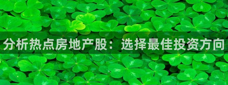 新宝5 - 测速登陆：分析热点房地产股：选择最佳投资方向