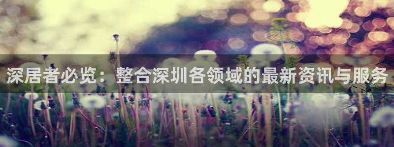 新宝5首页：深居者必览：整合深圳各领域的最新资讯与服务